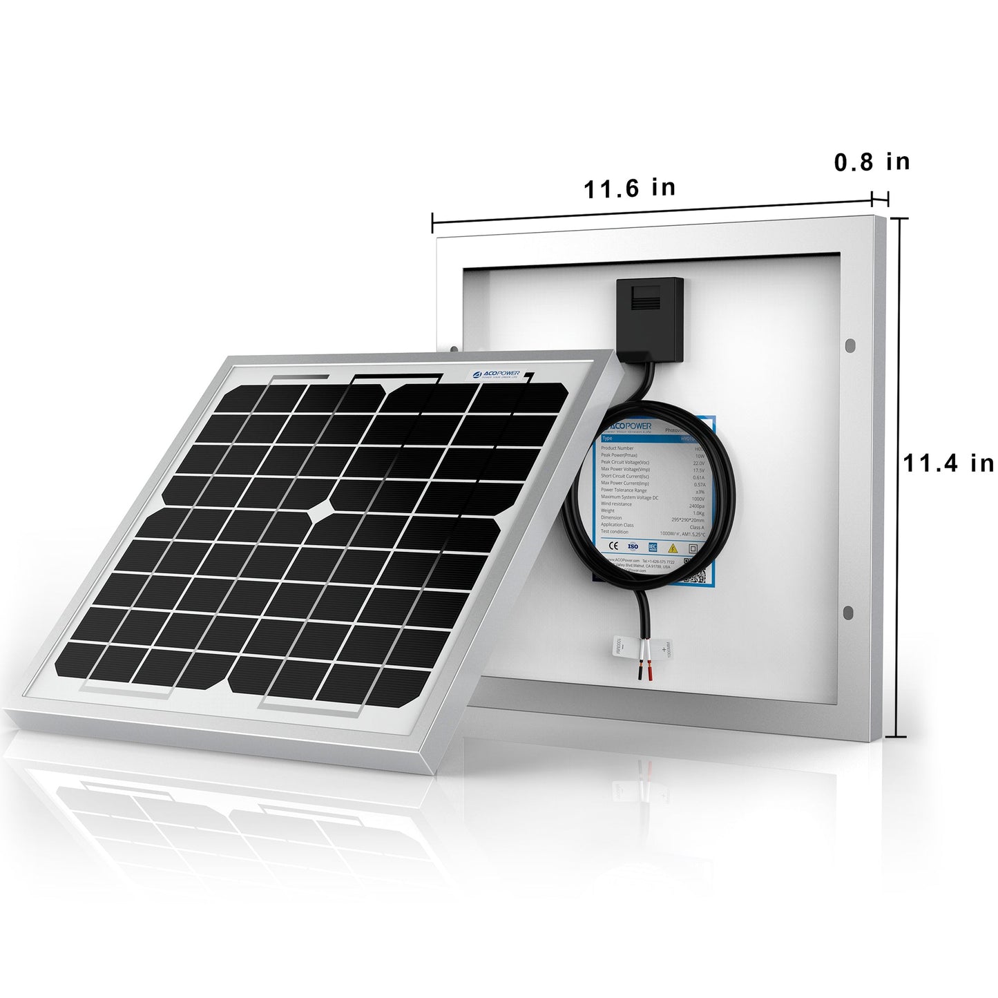 10 Watt 12 Volt Monocrystalline Solar Panel - Beau’s store