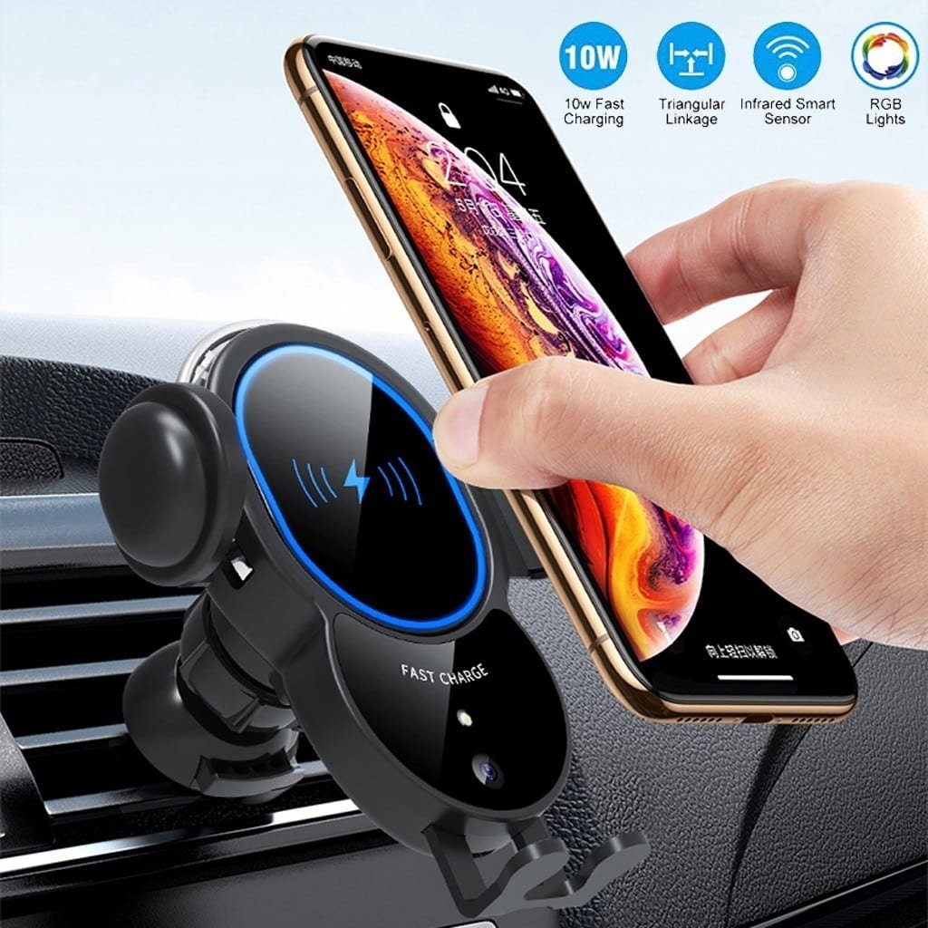10W Wireless Triangle Mount Automatic Clamping Car Fast Charger - Beau’s store
