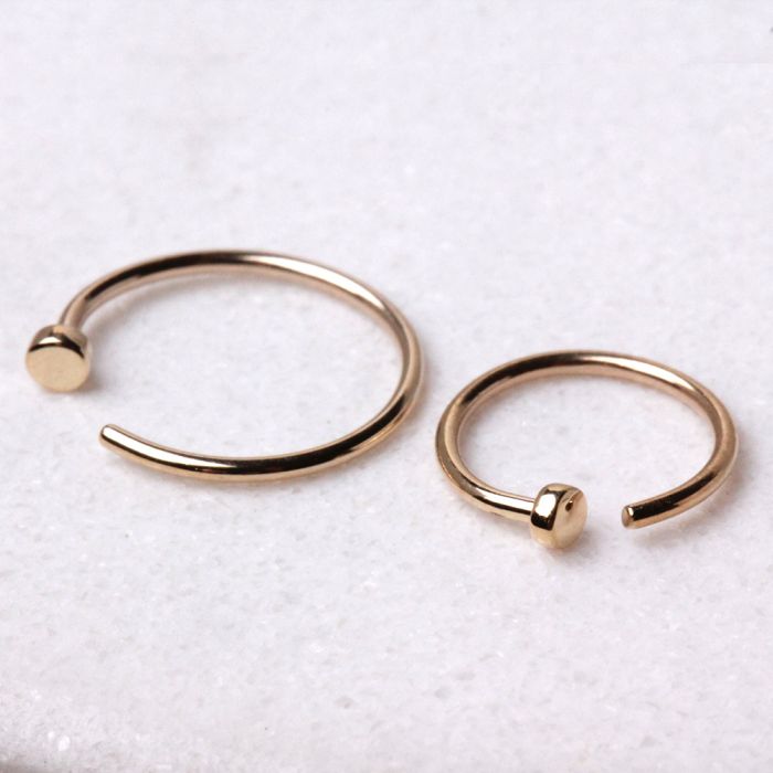 14Kt Yellow Gold Nose Hoop Ring - Beau’s store