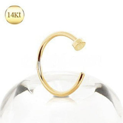 14Kt Yellow Gold Nose Hoop Ring - Beau’s store