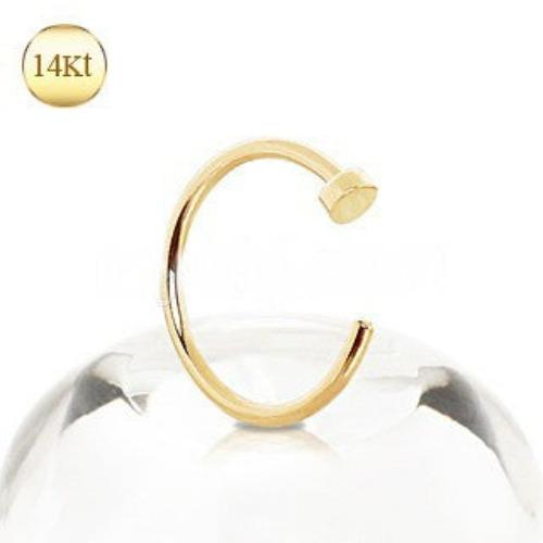 14Kt Yellow Gold Nose Hoop Ring - Beau’s store