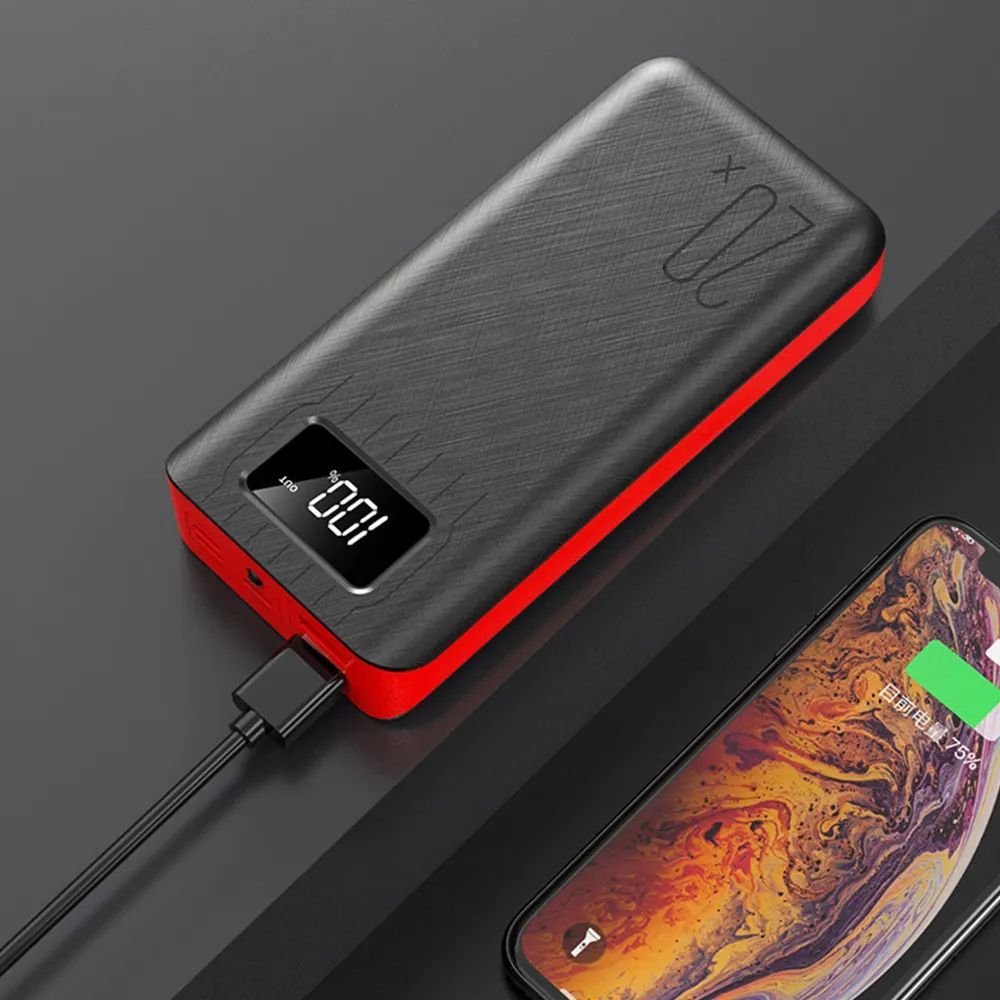 20000mAh External Battery Power Bank Dual USB With LED Flashlight - Beau’s store