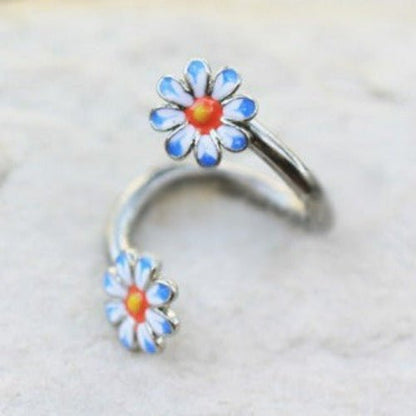 316L Stainless Steel Daisy Flower Cartilage Twist Jewelry - Beau’s store
