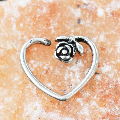 316L Stainless Steel Rose Heart Cartilage Earring - Beau’s store