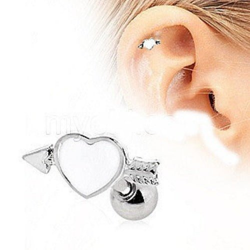 316L Surgical Steel Arrow Through Your Heart Cartilage Earring - Beau’s store