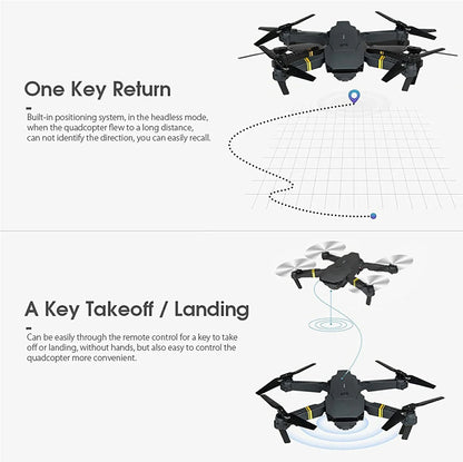 4K HD Dual Camera RC FPV WiFi Portable Wide Angle Foldable Quadcopter Drone - Beau’s store