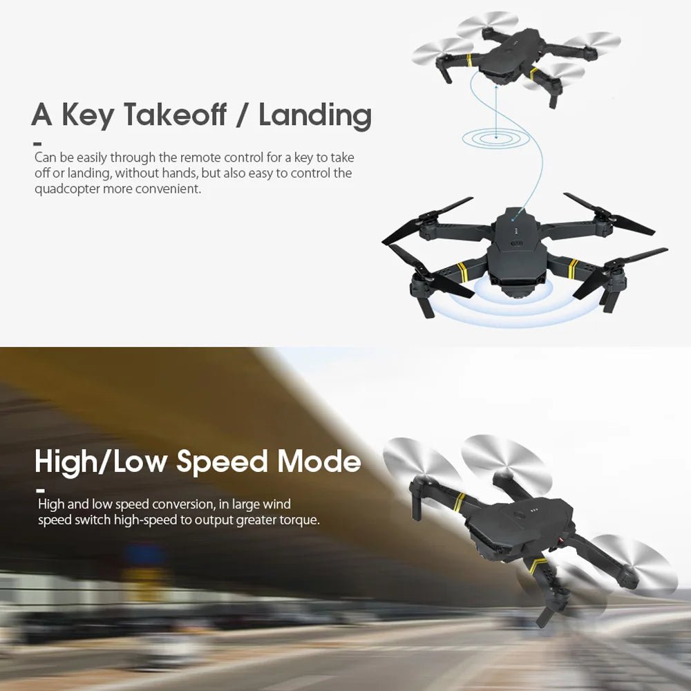 4K HD Dual Camera RC FPV WiFi Portable Wide Angle Foldable Quadcopter Drone - Beau’s store