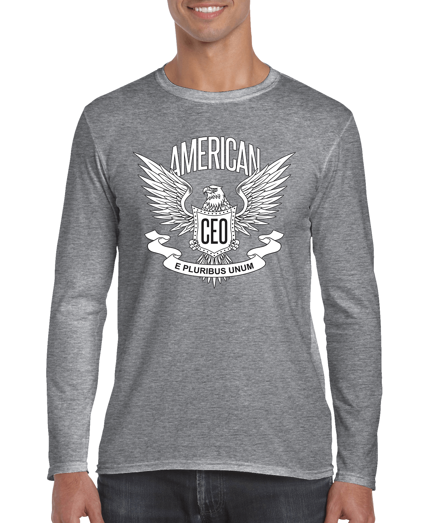 American CEO Patriotic Eagle Men's Long Sleeve Shirt - Beau’s store