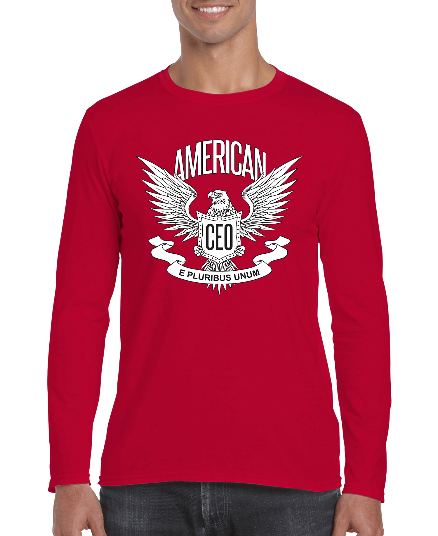 American CEO Patriotic Eagle Men's Long Sleeve Shirt - Beau’s store