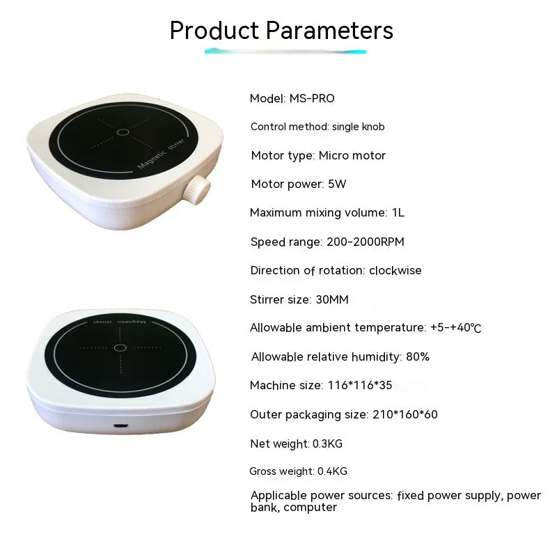 Compact Magnetic Stirrer for Laboratory Use - Beau’s store