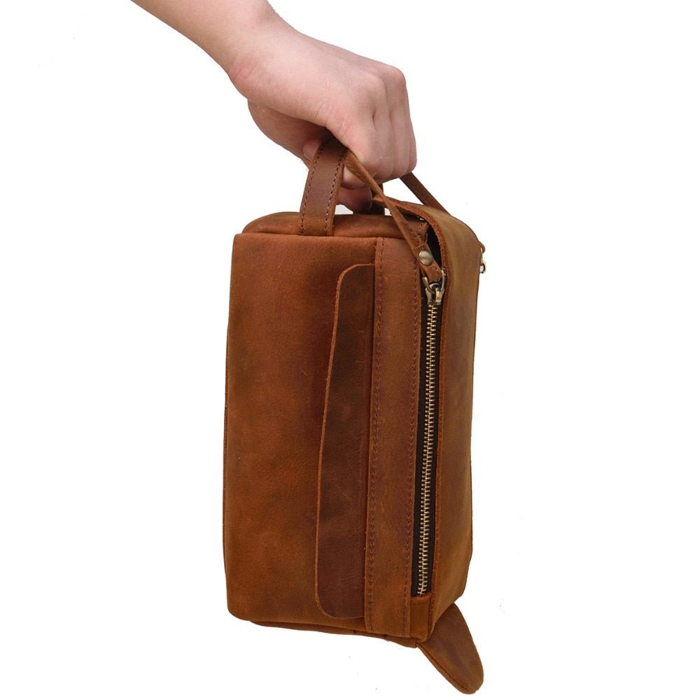 Dado Leather Dopp Kit | Handmade Leather Toiletry Bag - Beau’s store