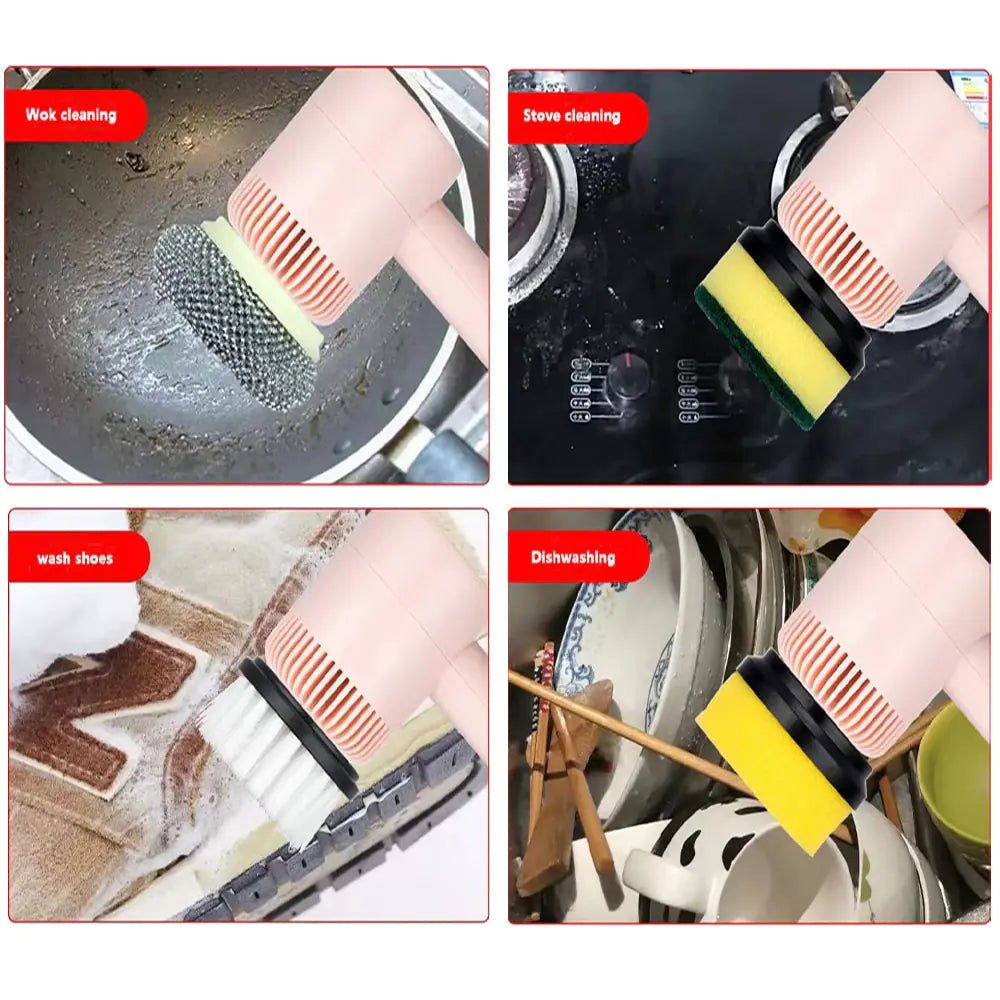 Electric Cleaning Brush 3 Brush Heads Cleaner Multifunctional - Beau’s store