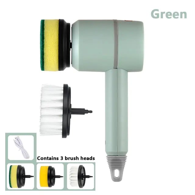 Electric Cleaning Brush 3 Brush Heads Cleaner Multifunctional - Beau’s store