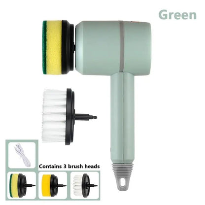 Electric Cleaning Brush 3 Brush Heads Cleaner Multifunctional - Beau’s store