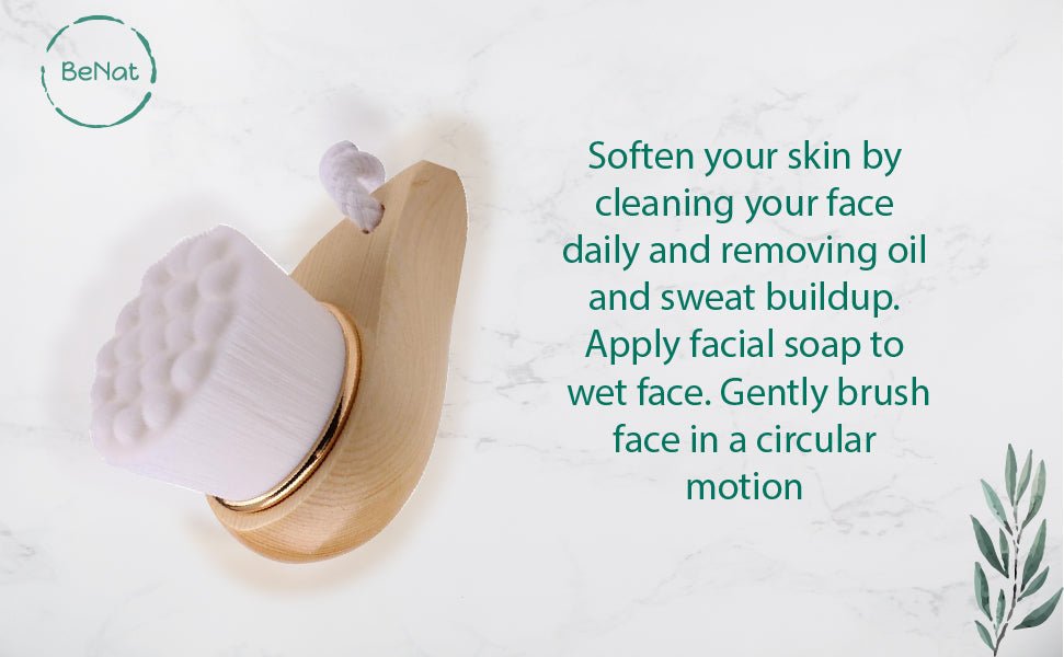 Facial Brush with Bamboo Handle - Beau’s store