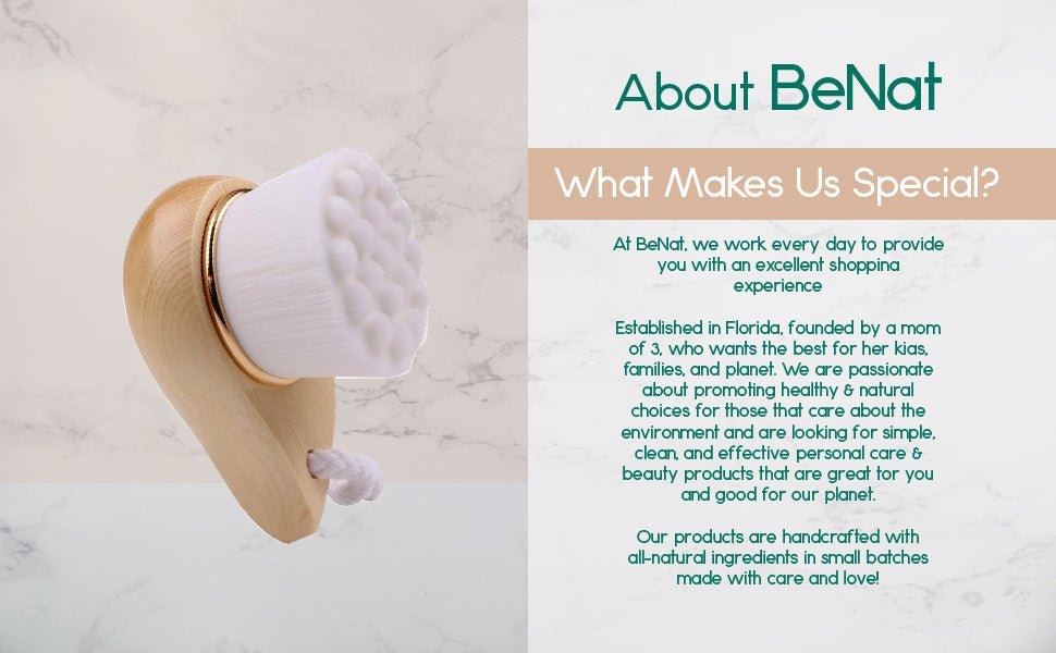 Facial Brush with Bamboo Handle - Beau’s store