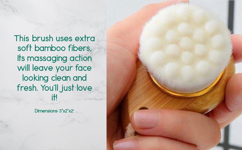 Facial Brush with Bamboo Handle - Beau’s store