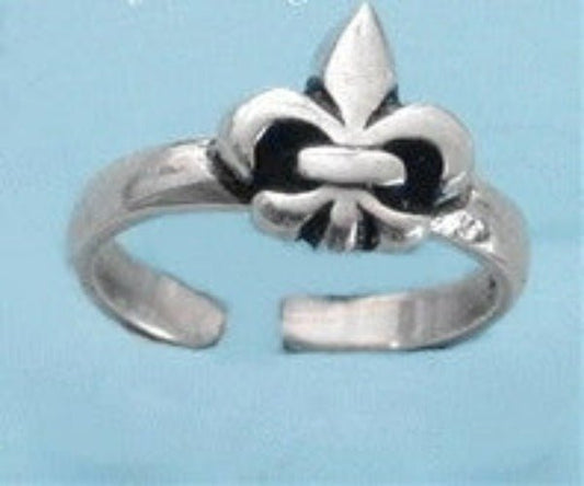 Fleur De Lis Sterling Silver Toe Ring - Beau’s store