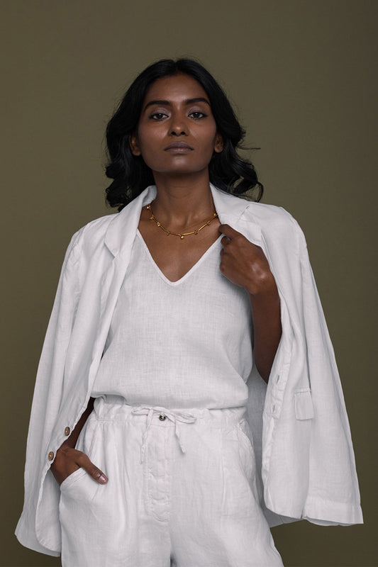 Hemp Three Piece Set in White - Beau’s store