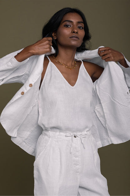 Hemp Three Piece Set in White - Beau’s store