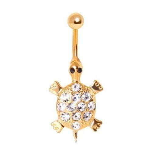 Sea Turtle Gemmed Navel Ring - Beau’s store