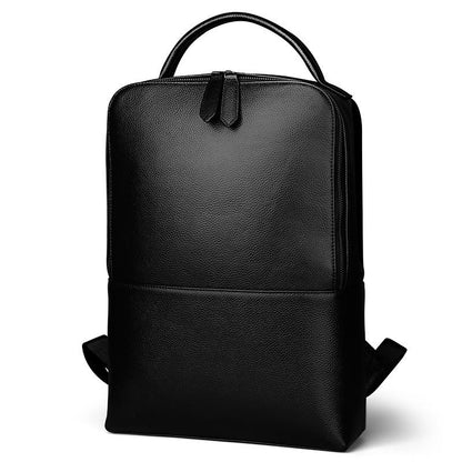 Skald Black Pebbled Leather Backpack | Slim Black Leather Backpack - Beau’s store