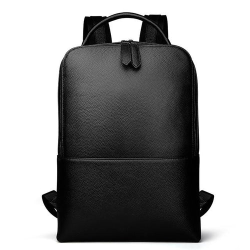 Skald Black Pebbled Leather Backpack | Slim Black Leather Backpack - Beau’s store