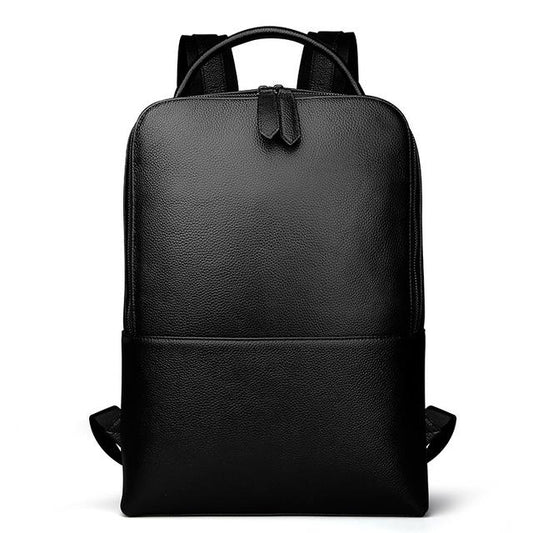 Skald Black Pebbled Leather Backpack | Slim Black Leather Backpack - Beau’s store